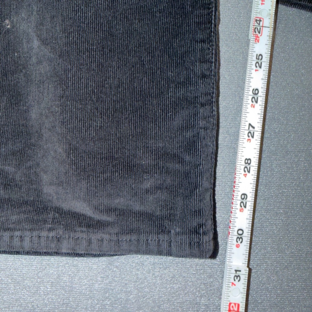 Levis 726 Flare Corduroy Pants Womens 29x32 High Rise Slim Charcoal Grey Black - Picture 7 of 12